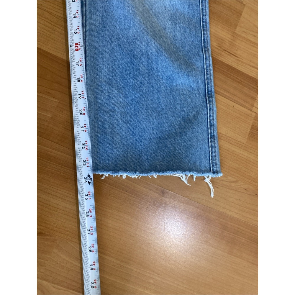 Veronica Beard Jeans Dylan Straight Leg Ankle High Rise Crop Distressed Size 28 - Picture 8 of 10